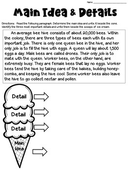 5Th Grade Main Idea And Supporting Details Worksheets Pdf pics 5Th Grade Main Idea And Supporting Details Worksheets Pdf