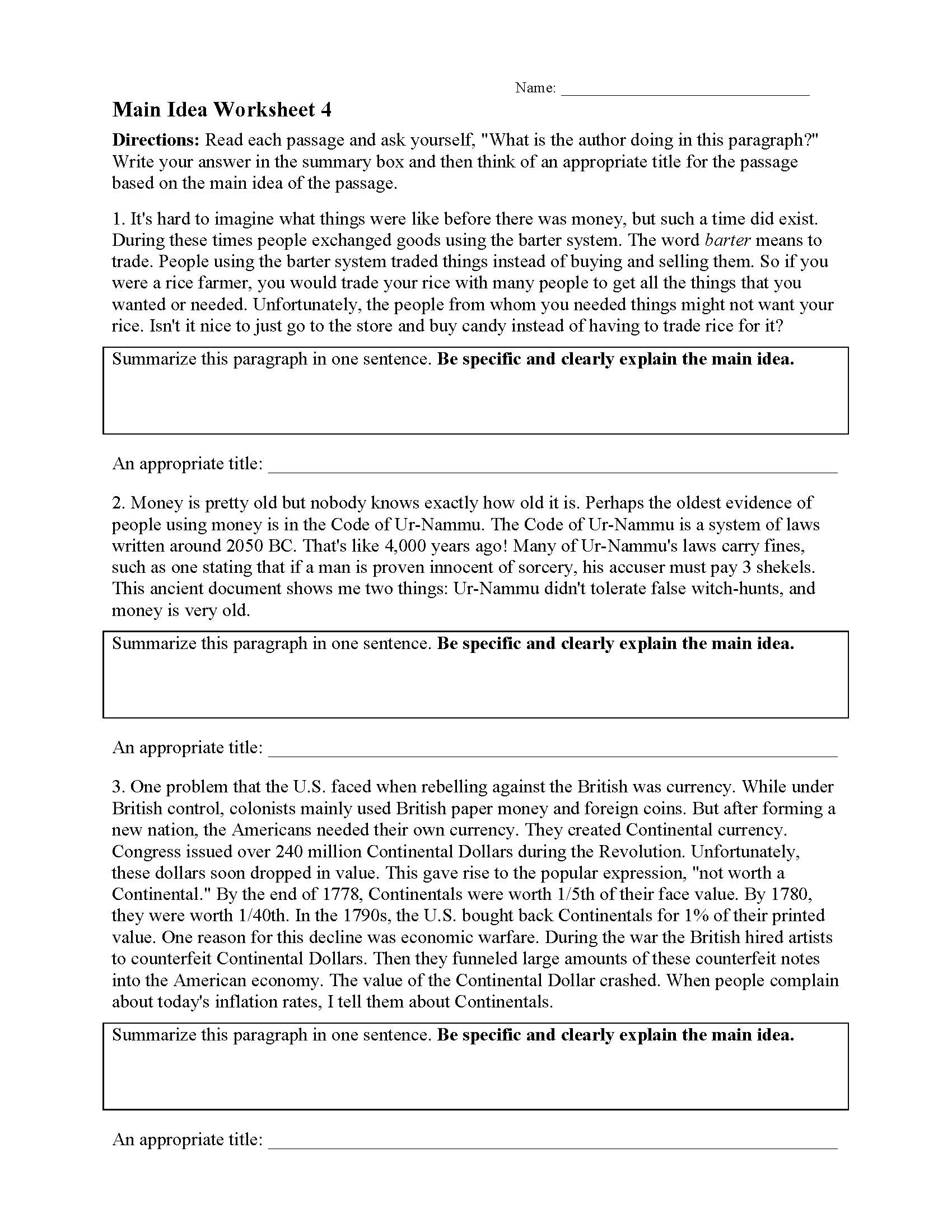 5Th Grade Main Idea And Supporting Details Worksheets Pdf images 5Th Grade Main Idea And Supporting Details Worksheets Pdf