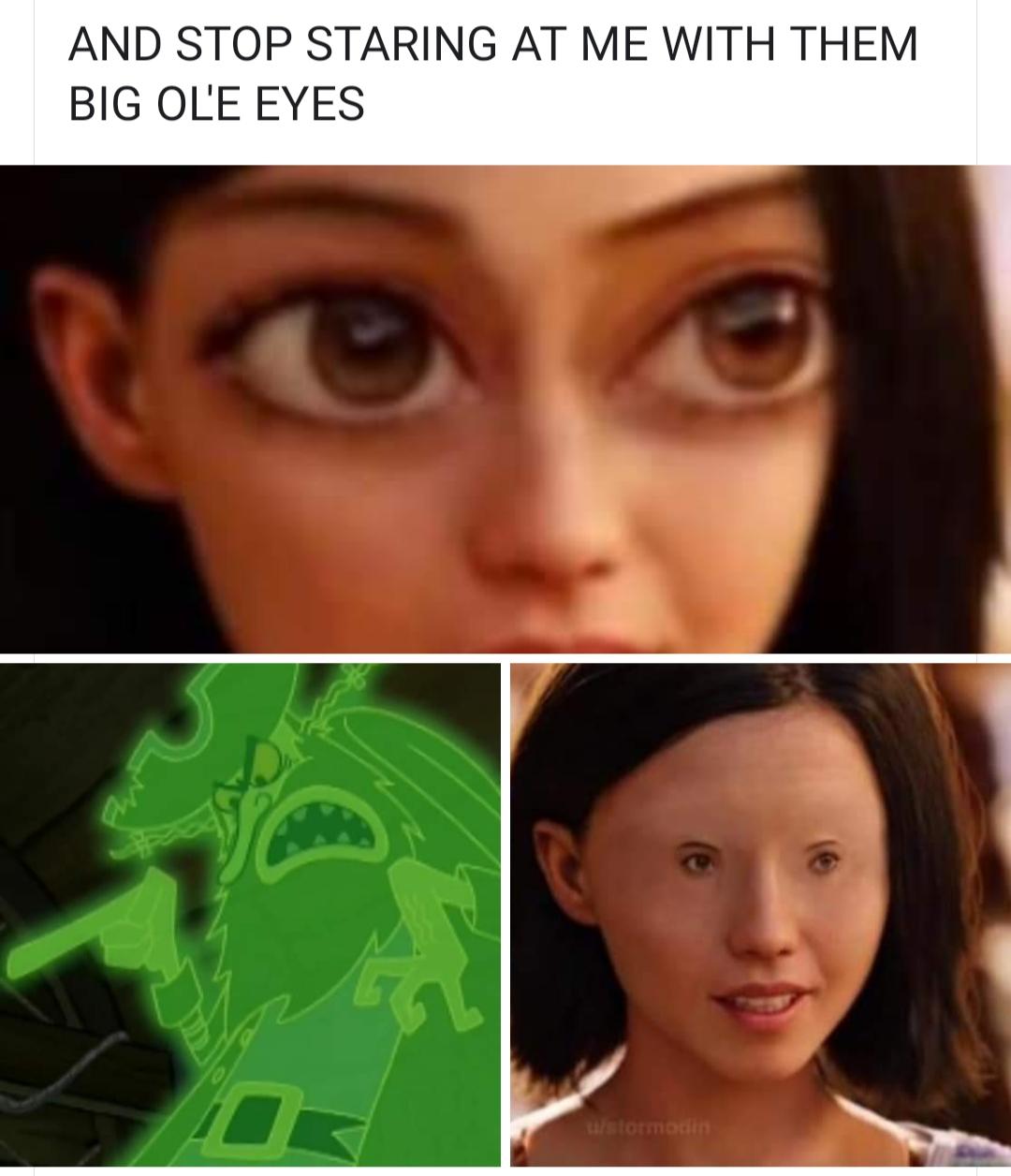 photo Alita Battle Angel Eyes Meme
