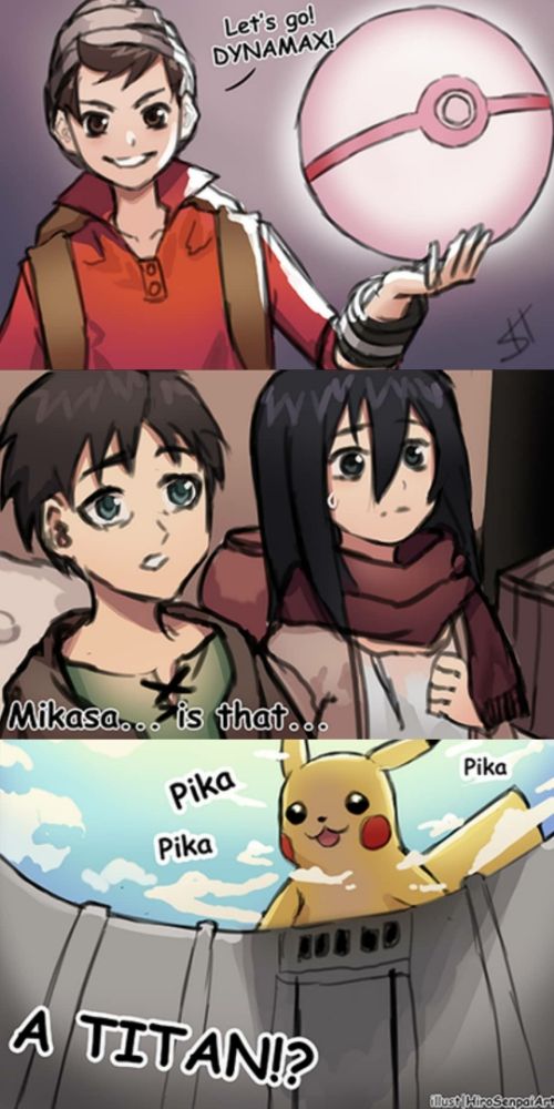 picture Attack On Titan Pokemon Meme