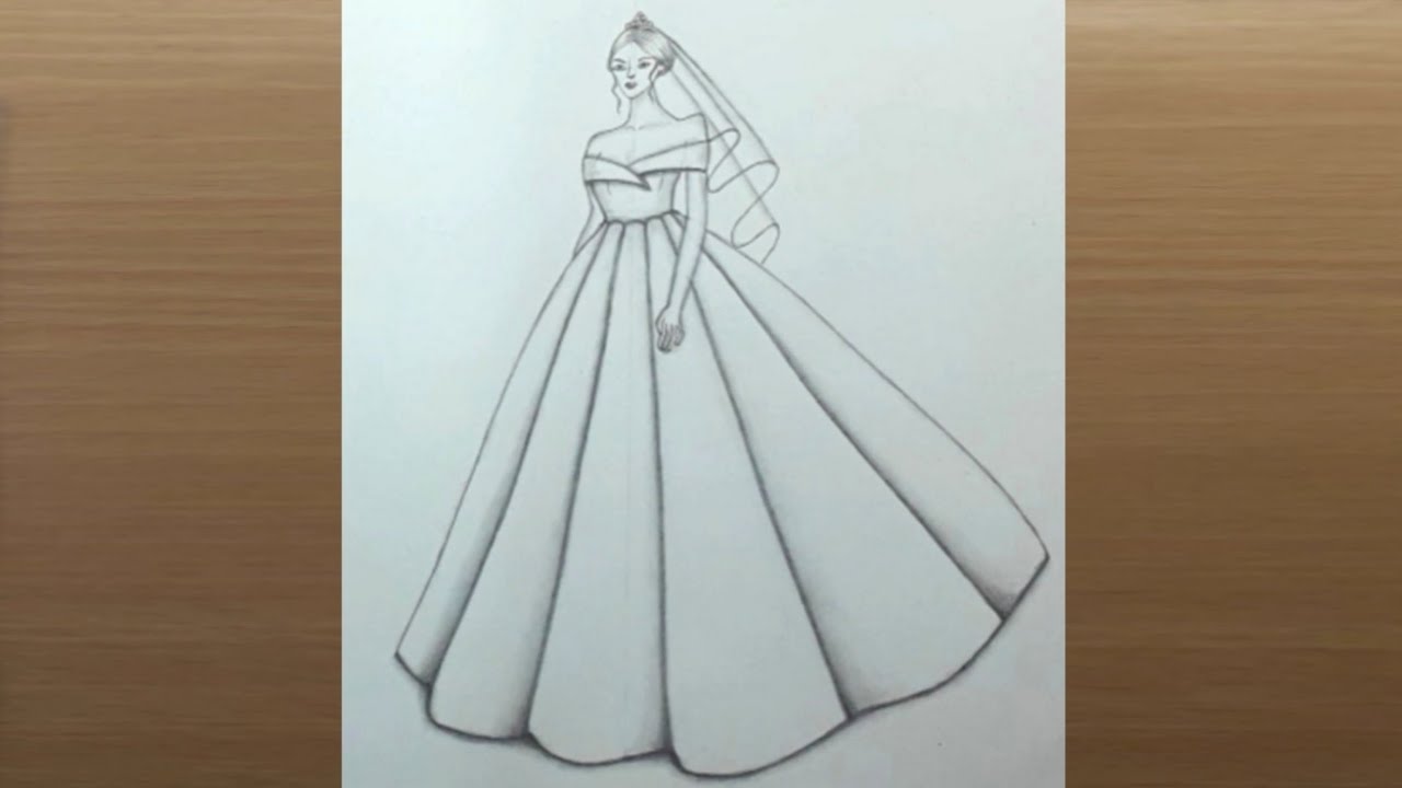 picture Ball Gown Drawing Easy