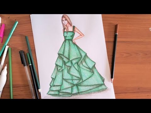 pics Ball Gown Drawing Easy