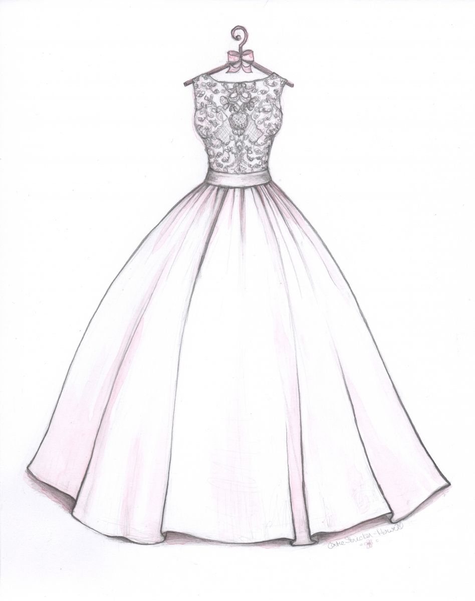 photo Ball Gown Drawing Easy