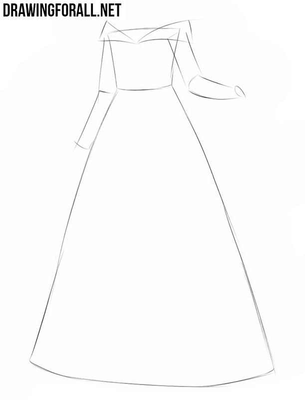 picture Ball Gown Drawing Easy