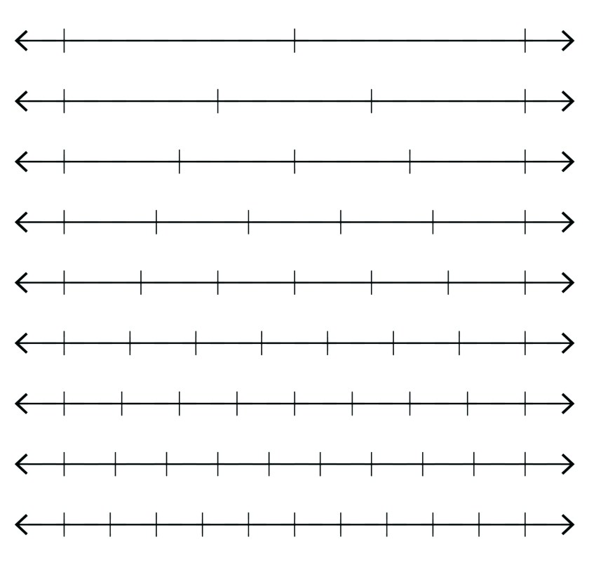 Blank Fraction Number Line Printable pic Blank Fraction Number Line Printable