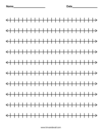 picture Blank Number Line Printable Pdf