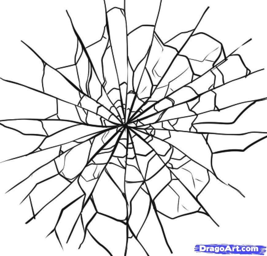 wallpapers Broken Glass Drawing