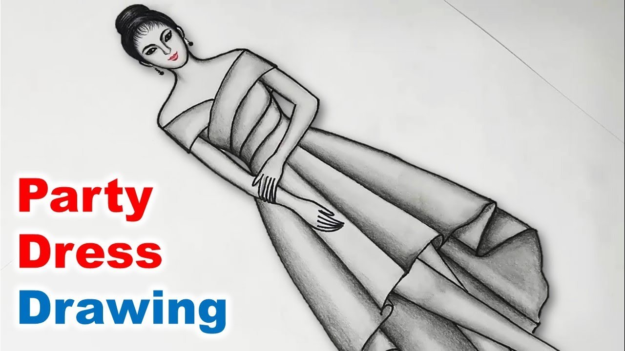 Cocktail Gown Drawing Easy pix Cocktail Gown Drawing Easy