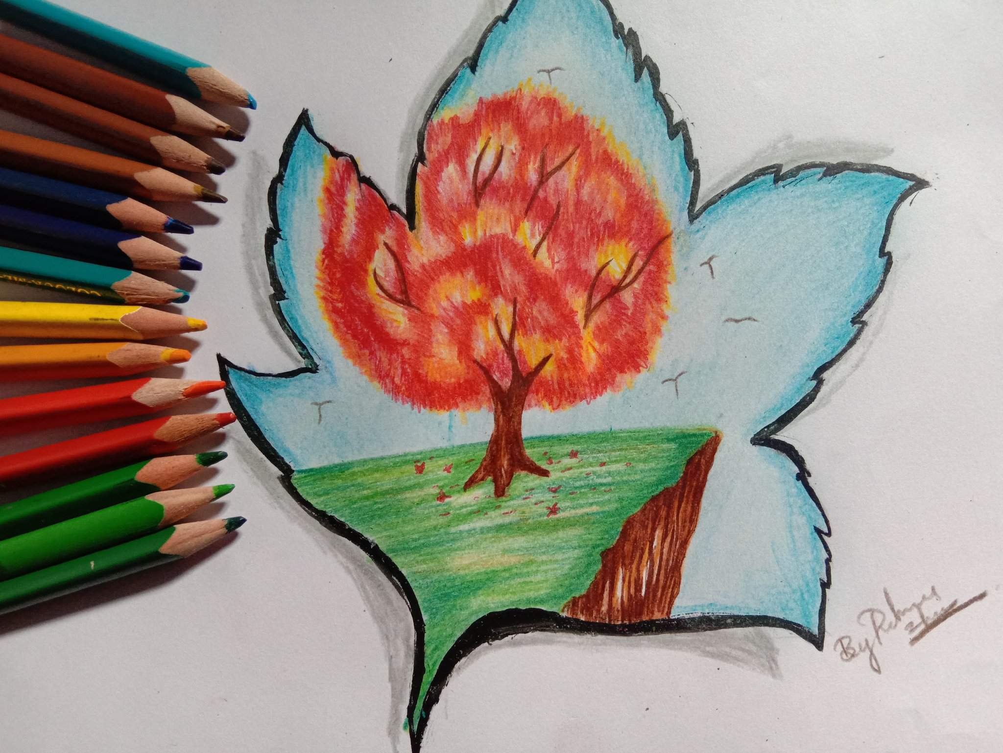photo Easy Cool Colored Pencil Drawings