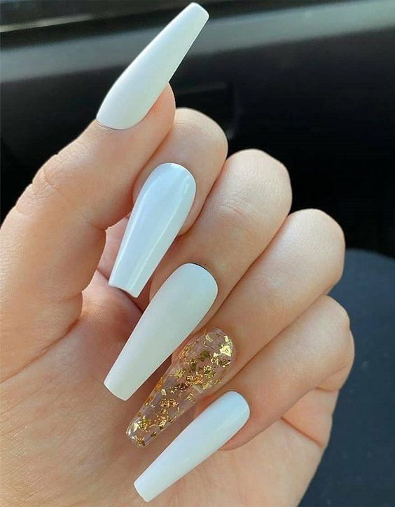 photo Fake Nail Ideas White