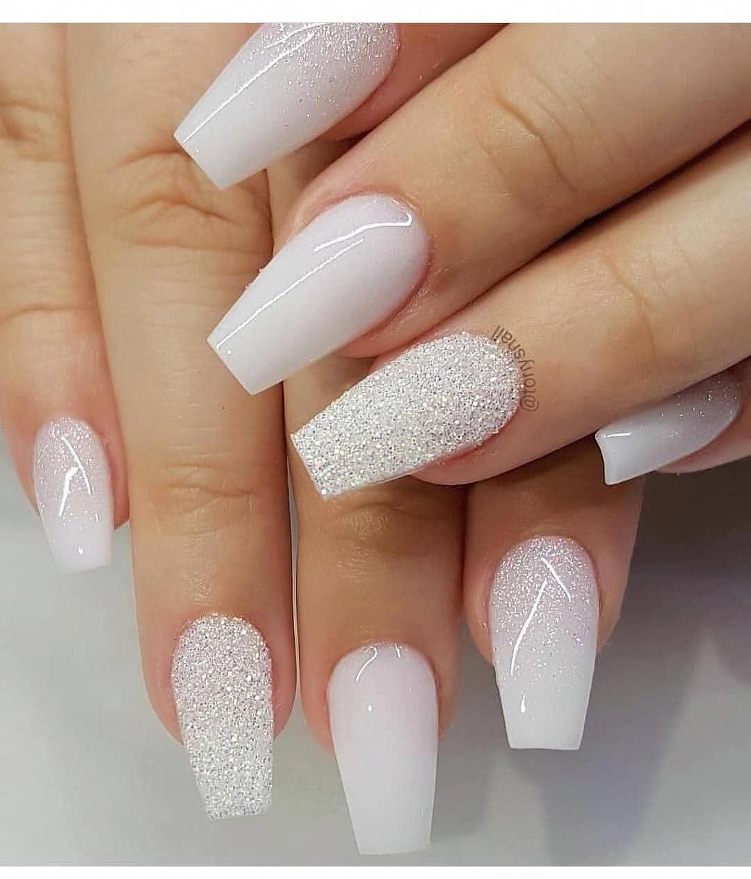 photo Fake Nail Ideas White