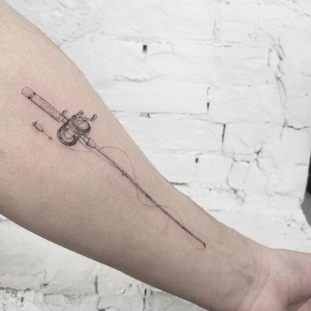 images Fishing Rod Tattoo Forearm