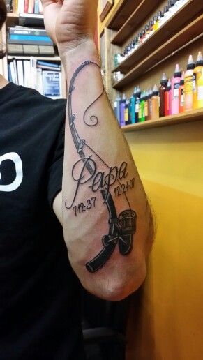 pics Fishing Rod Tattoo Forearm