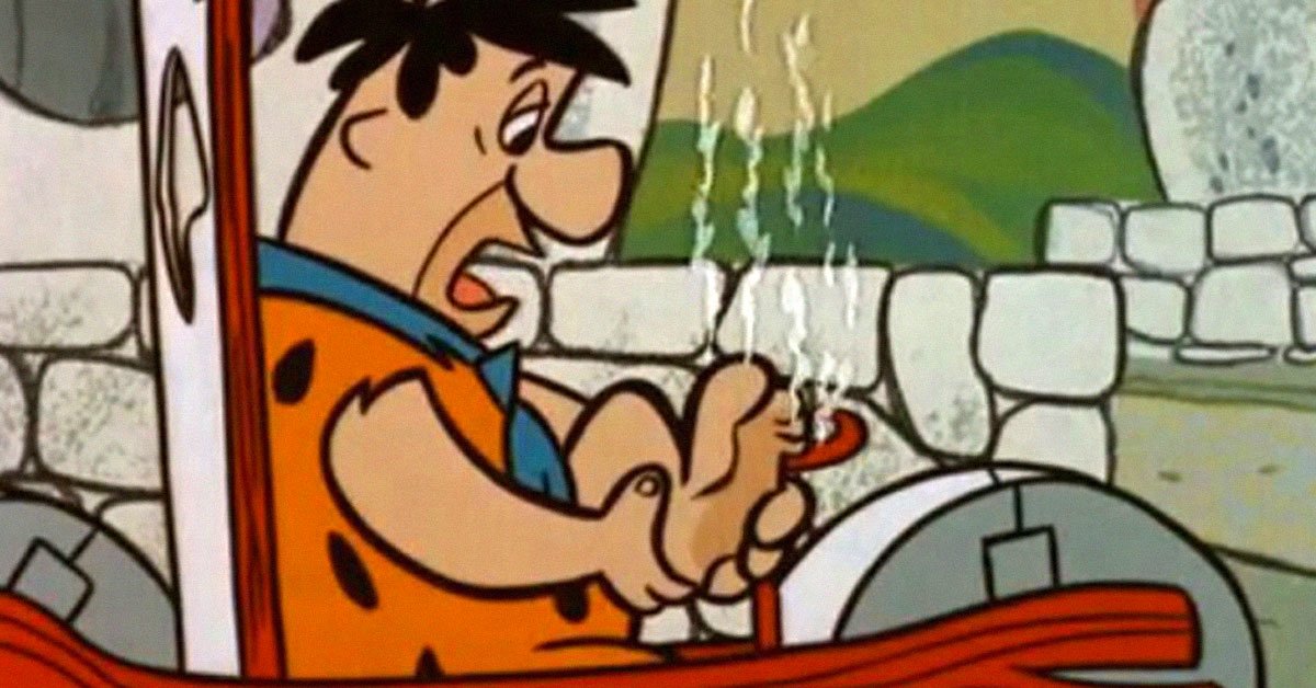 wallpapers Fred Flintstone Car
