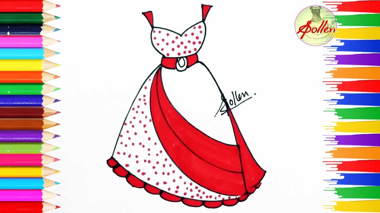 Gown Drawing Easy With Color wallpapers Gown Drawing Easy With Color
