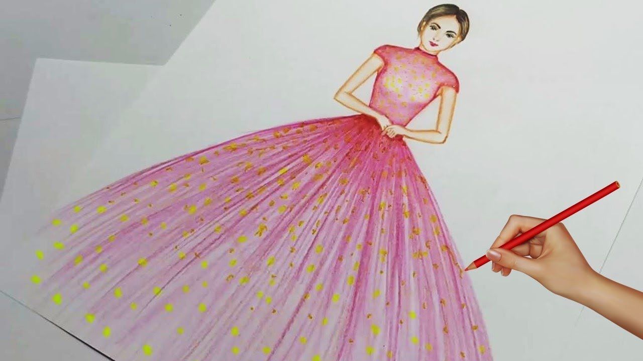 Gown Drawing Easy With Color pix Gown Drawing Easy With Color
