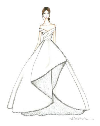 Gown Drawing Easy pic Gown Drawing Easy