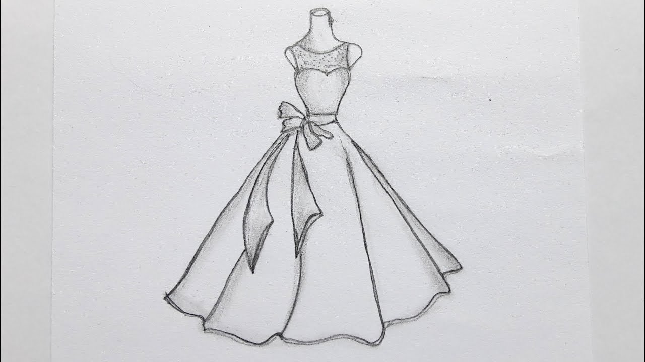 Gown Drawing Easy images Gown Drawing Easy