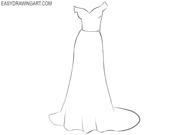 Gown Drawing Easy pix Gown Drawing Easy