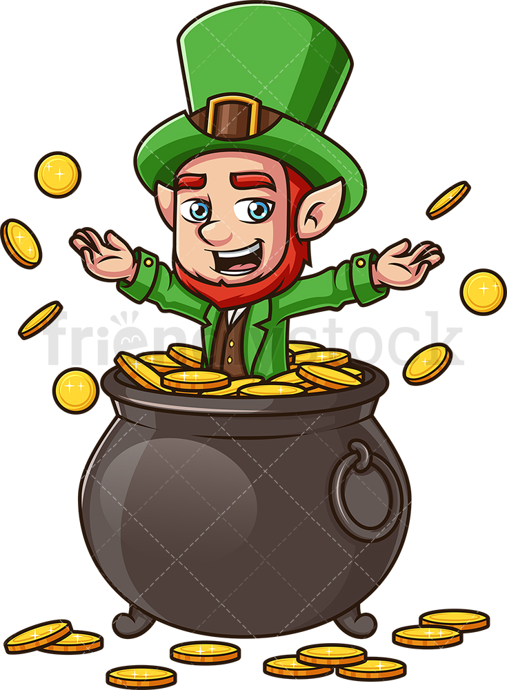 pix Leprechaun Pot Of Gold Vector