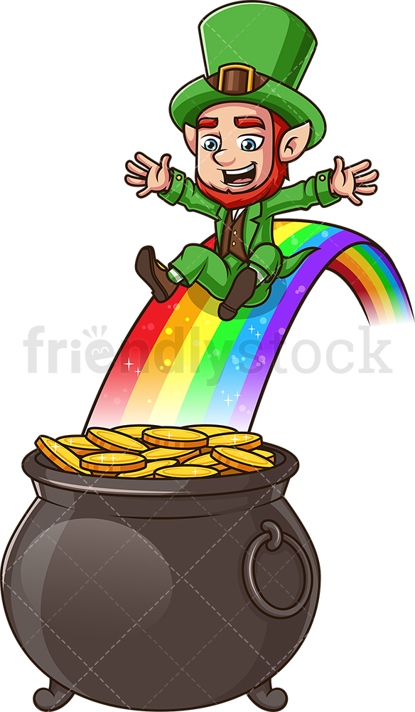 picture Leprechaun Pot Of Gold Vector