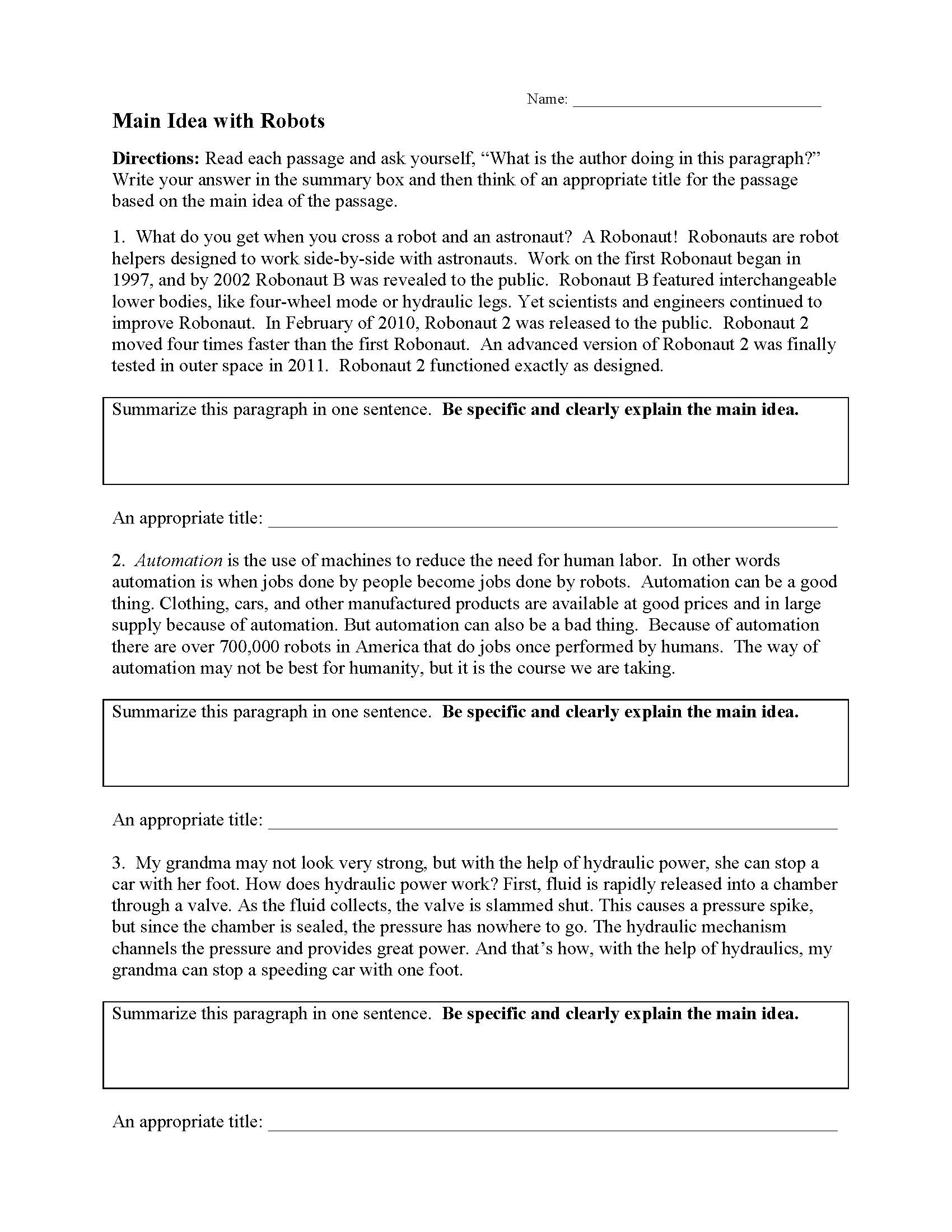 images Main Idea And Supporting Details Worksheets Pdf 8Th Grade