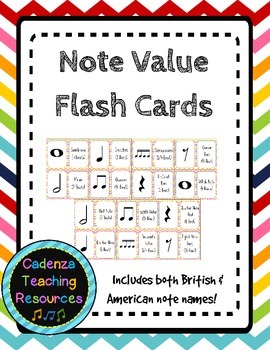 Music Note Value Flashcards pic Music Note Value Flashcards