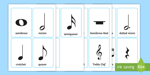 Music Note Value Flashcards pic Music Note Value Flashcards