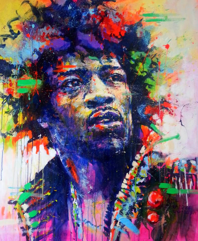 photo Painting Art Jimi Hendrix