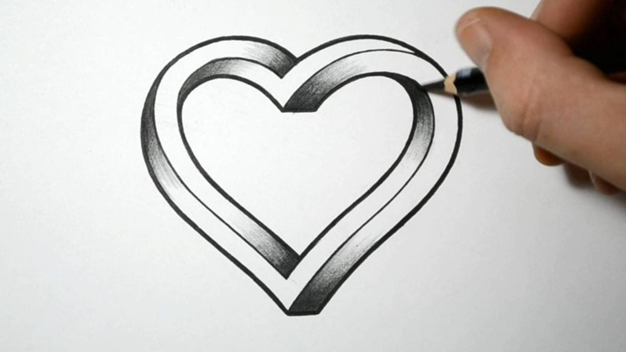 pix Pencil Heart Cool Easy Drawings