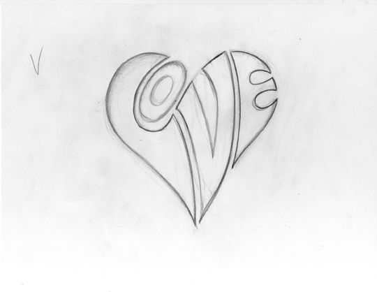 pic Pencil Heart Cool Easy Drawings