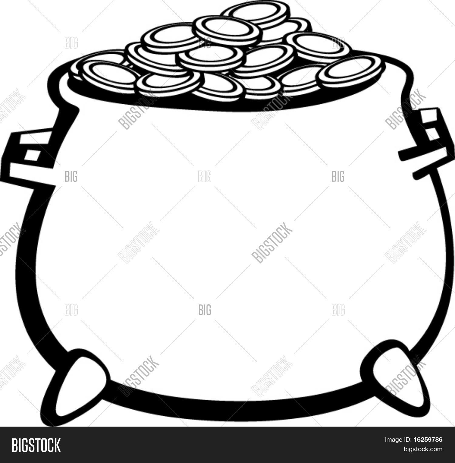 Pot Of Gold Vector Image pics Pot Of Gold Vector Image