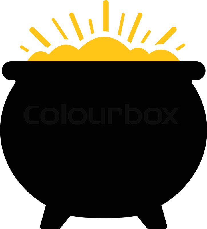Pot Of Gold Vector Image pic Pot Of Gold Vector Image