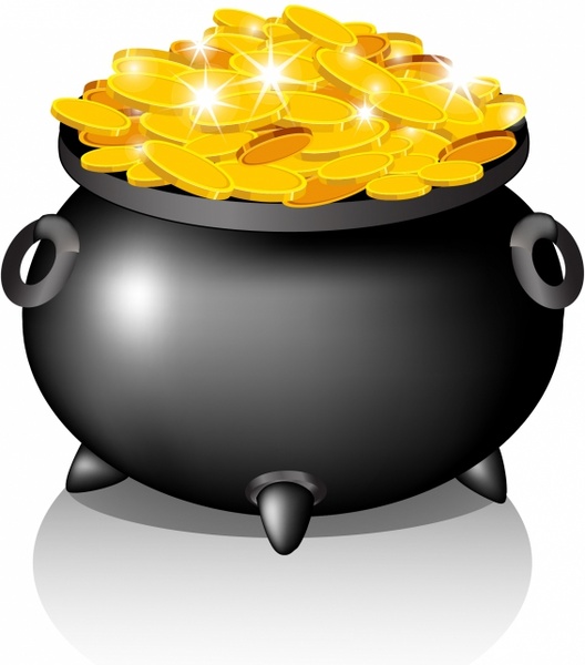 Pot Of Gold Vector Image pix Pot Of Gold Vector Image
