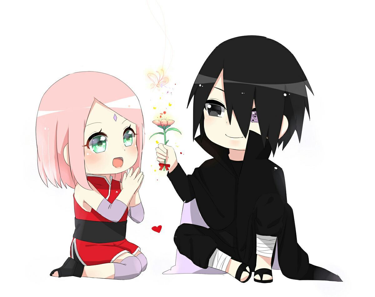 wallpapers Sasuke X Sakura Chibi