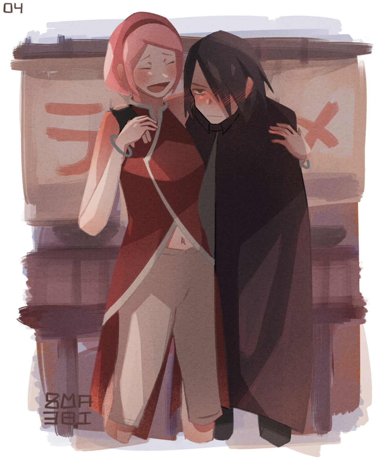 wallpapers Sasuke X Sakura Cute Fanart
