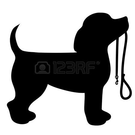 photo Silhouette Dog Clipart Black And White