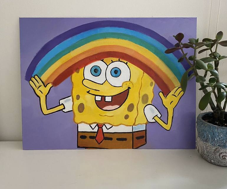 pics Spongebob Cartoon Paintings On Canvas