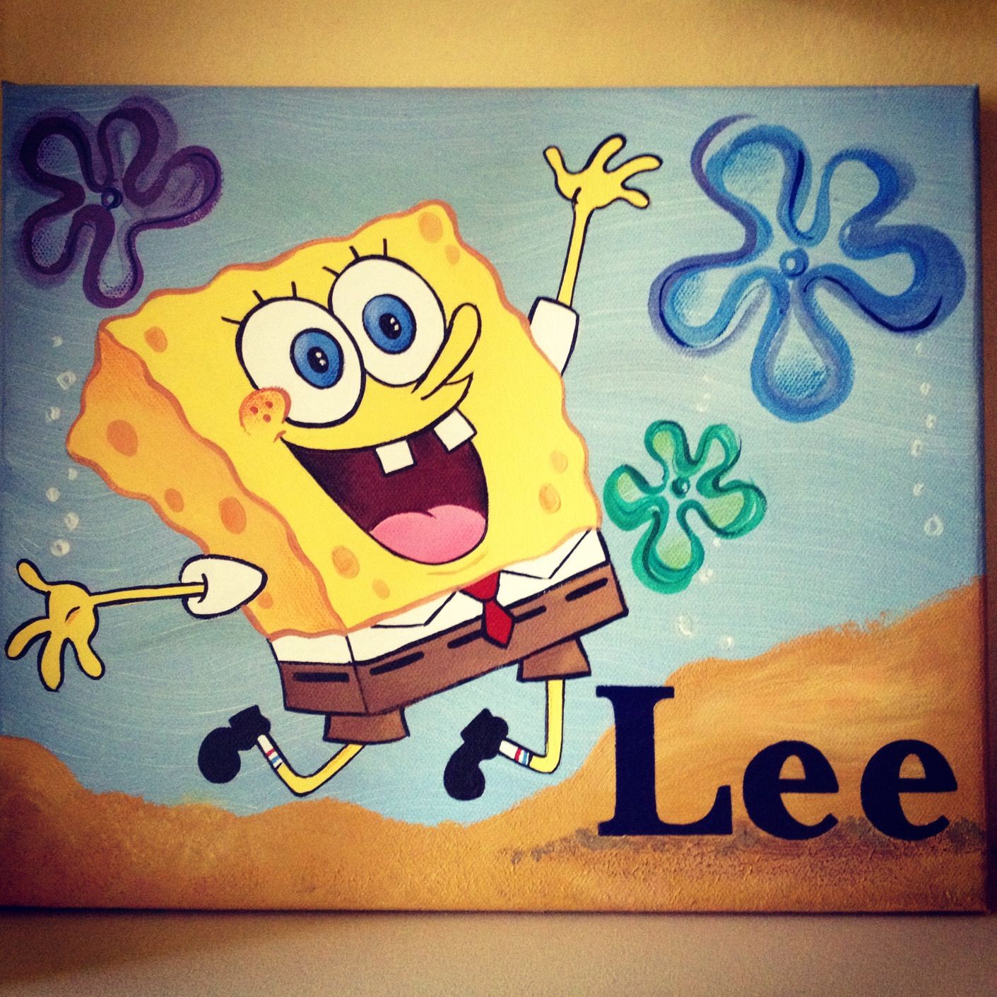 pics Spongebob Cartoon Paintings On Canvas