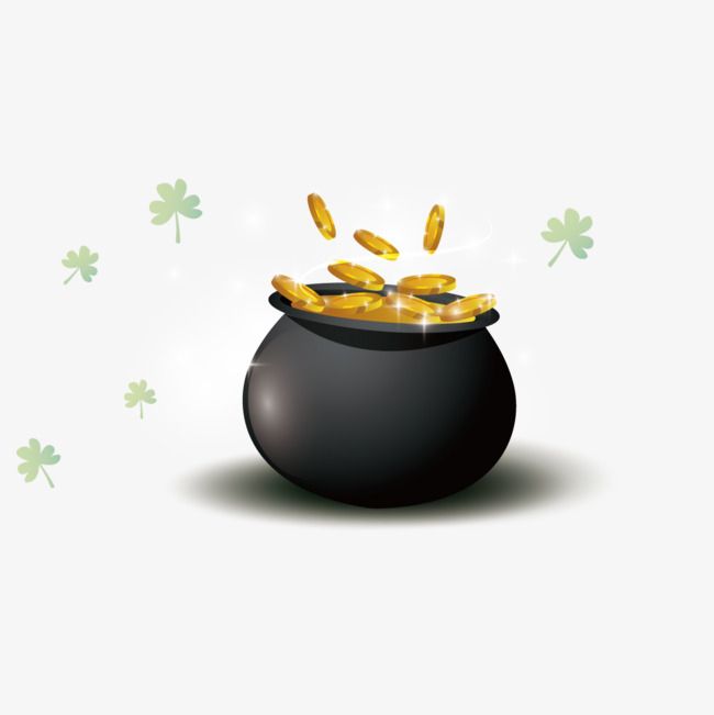 photo Transparent Pot Of Gold Vector