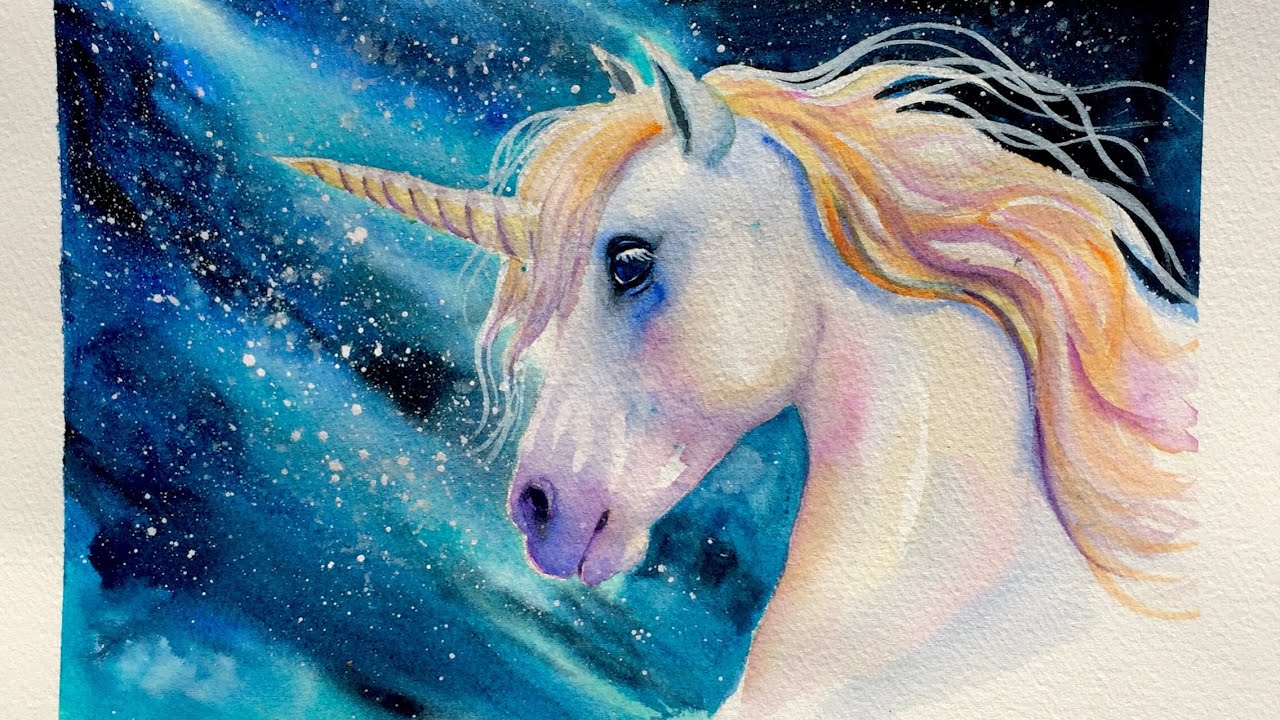 Watercolor Unicorn Easy images Watercolor Unicorn Easy