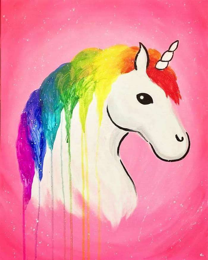 Watercolor Unicorn Easy photo Watercolor Unicorn Easy