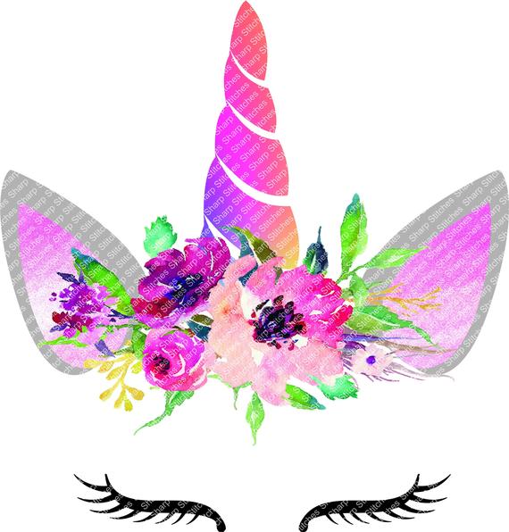 Watercolor Unicorn Face pix Watercolor Unicorn Face