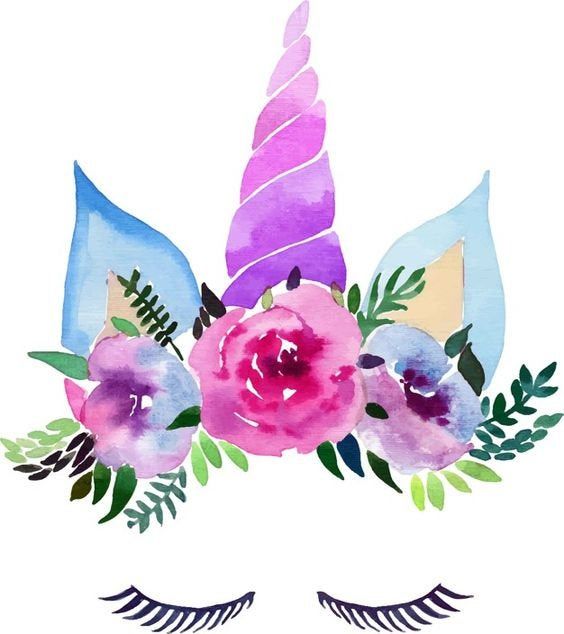 Watercolor Unicorn Face pics Watercolor Unicorn Face