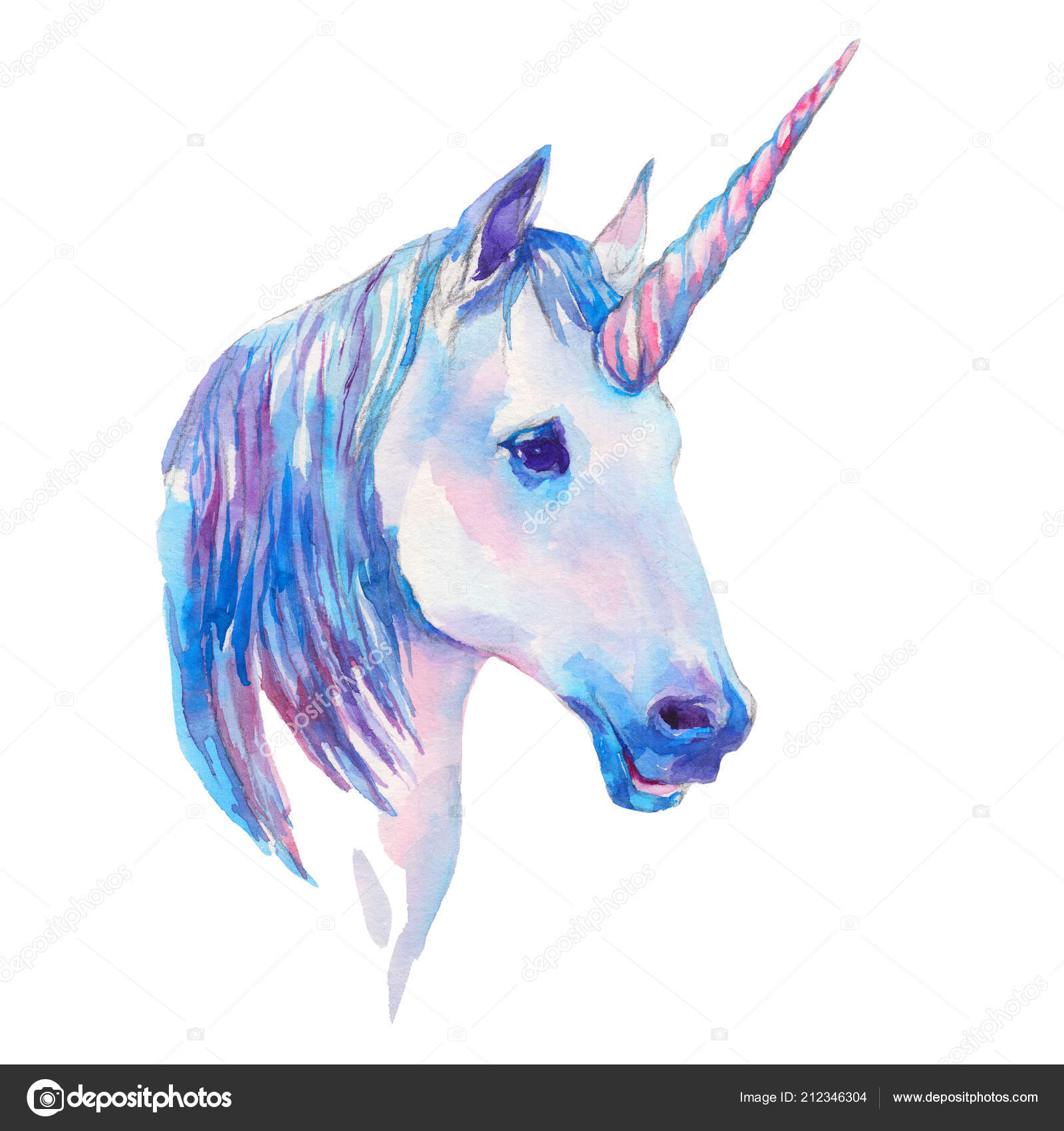 wallpapers Watercolor Unicorn Head