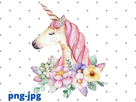 Watercolor Unicorn Svg images Watercolor Unicorn Svg
