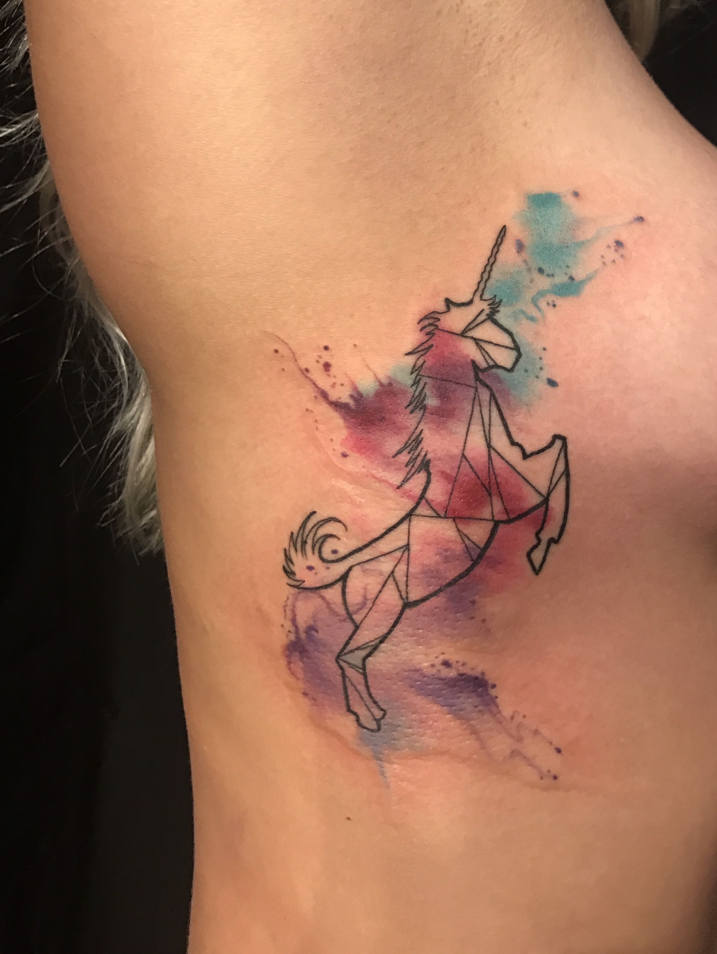 images Watercolor Unicorn Tattoo Ideas