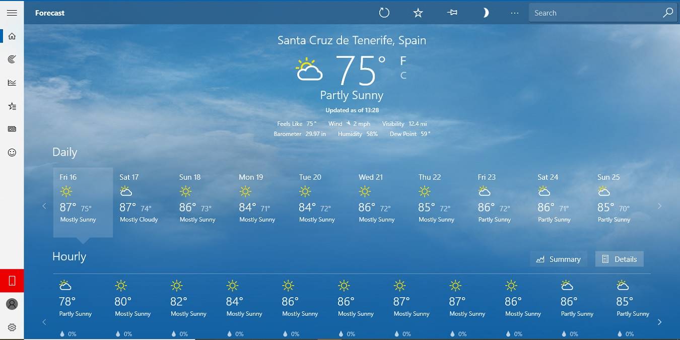 pix Windows 10 Weather Widget