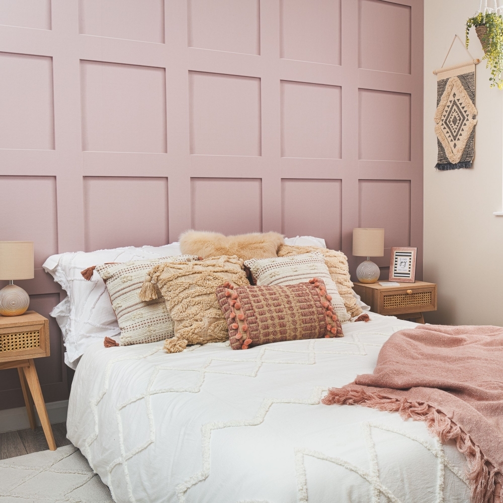 pic Wood Panel Wallpaper Blush Pink